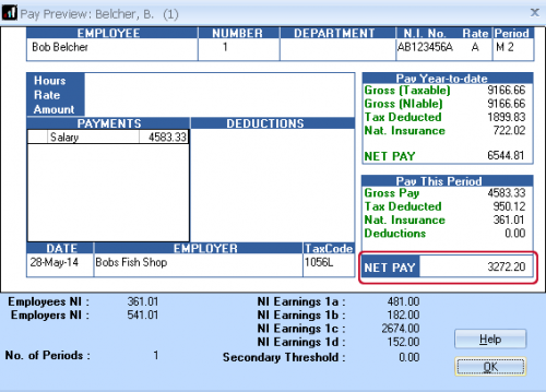 word template free payslip process net basis? gross do I a to on pay How 10999: