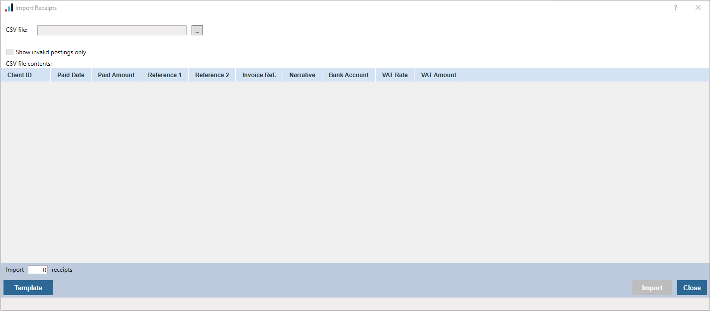 How to Import Receipts via CSV in IRIS Fees Knowledge Base